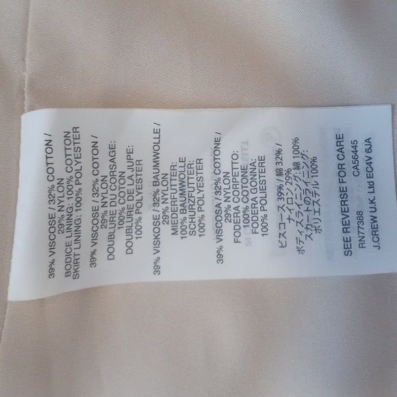 🆕️ 🍾J. Crew🍾 - Champagne "Leavers Lace" Strapless Cathleen Sheath Dress - Picture 7 of 12